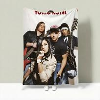 Band T-Tokio Hotel Throw Lightweight 240g Flannel Blanket Soft Skin-friendly for Summer Cooling 75x90cm
