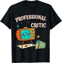 Professional Film Critic Mid Century Retro TV Popcorn T-Shirt S įvairiaspalvis