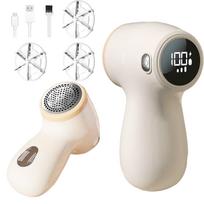 Ggpg Fabric Shaver Lint Remover with USB Rechargeable,Portable Sweater Defuzzer Remove Clothes Fuzz Option balta
