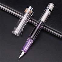 Student Office Business 0.38mm Transparent EF Nib Piston Fountain Pen Ink Pens Fountain Pen Writing Pen skaidri