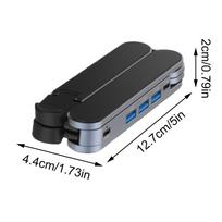 Laptop Docking Station Stand Aluminum Alloy Ventilated Cooling Tablet Stand With HUB Portable Laptop Holder For Home Office