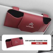 Magnetic Leather Car Sun Visor Storage Glasses Holder Case For Citroen C4 C3 C5 C1 C2 C6 C4L DS3 DS4 Berlingo Picasso Jumper