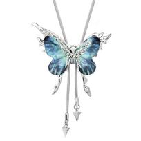 Bohemian Y-Shaped Pendant Necklace Long Sweater Chain Fashion Butterfly Necklace  Women sidabras