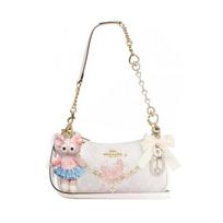 COACH shoulder bag [Customized bag] Teri 25 brand micro-label detachable strap bow silk scarf extension chain printed Xunshanjing Basic Model balta