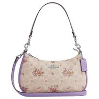 COACH Teri 24 Adjustable Detachable Shoulder Strap Coated Canvas Shoulder Handbag Medium Women's Multicolor ruda