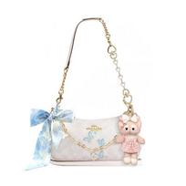 COACH shoulder bag [Customized bag] Teri 25 brand micro-label detachable strap bow silk scarf extension chain printed Qingfengying basic model balta