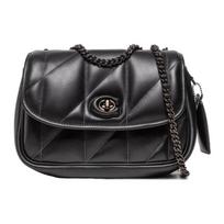 COACH Pillow Madison 24 Quilted Turnlock Chain Nappa Soft Leather Shoulder Crossbody Bag Medium Women's Black juoda