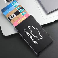 Smart Wallet Credit Card Holder Metal Thin Slim Men Women Wallets Pop Up For Chevrolet Colorado Cruze Spark Captiva Malibu Trax