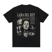 Singer Lana Del Rey T Shirt Ultraviolence Music Album T-shirt Men Women Hip Hop Vintage Short Sleeve T Shirts Gothic Streetwear 4XL