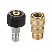 High Pressure Washer Adapter Set, Convert M22-14 to 3/8-inch Brass Fittings. Washers