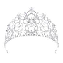 Luxury Bridal Princess Crown Sparkling Rhinestone Diadem Trendy Wedding Head Wear  Party Supplies Style 2