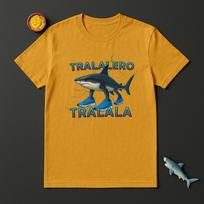 Tralalero Tralala Meme Shirt Funny Shark Sneakers Brainrot Tee M