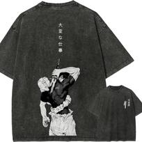 Toji Fushiguro Maki Zenin T-shirt Jujutsu Kaisen Blood Manga T Vintage Washed  Retro Anime Streetwear Top S
