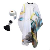 Hairdresser Haircut Apron Gown Barber Cape Set with Haircutting Neck Strip Duster Brush Salon