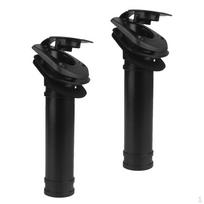 2 Pieces Black Nylon Flush Mount Kayak Boat Canoe Fishing Rod Holder Pole Bracket with Cap Gasket