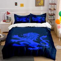 Blue lion crest design. Bedding sets Duvet cover sets Duvet covers Pillowcases(1 * Duvet Cover 2 * Pillowcases without duvet insert) 135x200cm