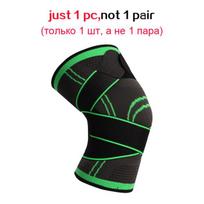 1PC Sports Kneepad Adult Pressurized Elastic Knee Pads Support Fitness Gear Basketball Volleyball Brace Protector S