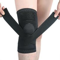 1PC Compression Knee Braces with Bandage Sports Running Basketball Fitness Volleyball Knee Sleeves Comfort Elasticity Knee Pad L juoda