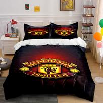 Manchester United logo pattern. Bedding sets Duvet cover sets Duvet covers Pillowcases(1 * Duvet Cover 2 * Pillowcases without duvet insert) 135x200cm