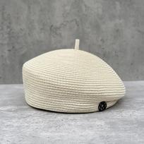 Luxury Straw Beret Summer Cap Sun Cap French Style Flat Women Hat Artist Crochet Beret balta