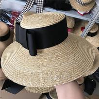 Elegant Women Wide Brim Straw Hat Floppy Summer Sun Hat Holiday Boater Beach Hat Cap Band Bow Kentucky Derby Hat SombreroS