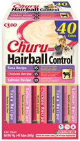 Skanėstas katėms Inaba Churu Hairball Control, vištiena/lašiša/tunas, 0.014 kg, 40 vnt.