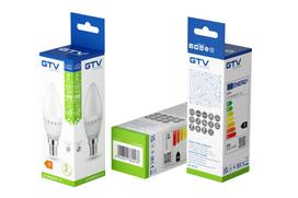 Lemputė GTV LD-SMNDC37-10 LED, C37, 4000 °K, E14, 10 W, 1000 lm