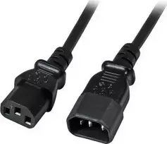 Efb Elektronik EFB Kaltgeräverl maitinimo kabelis. C14 180°–C13 180°, p., 5,0 m, 3 x 1,00 mm