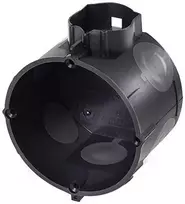 Simet 83106007 Įleidžiamoji dėžutė 60 mm plokštelė su pradurtomis membranomis, juoda, atspari vėjui E106-2K 83106007 /25 vnt./