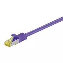 Goobay RJ45 pataisomasis kabelis, CAT 6A S/FTP (PiMF), 500 MHz su CAT 7 neapdorotais kabeliais, violetinė – laido ilgis 3 m
