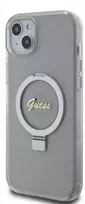 Dėklas GUESS GUHMP15MHRSGSD IPHONE 15 PLUS / 14 PLUS 6.7 "TRANSPARENT / TRANSPARENT HARDCASE RING STAND SCRIPT GLITTER MAGSAFE