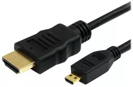 StarTech.com 1 m ilgio „Micro HDMI“ į HDMI laidas su eternetu – 4K 30 Hz vaizdo perdavimas – patvarus didelės spartos „Micro HDMI“ D tipo į HDMI 1.4 adapterio laidas / keitiklio laidas – UHD HDMI monitoriai / televizoriai / ekranai – M/M, 1 m, HDMI A tipo (standartinis), HDMI D tipo (mikro), 3D, garso grąžinimo kanalas (ARC), juodas