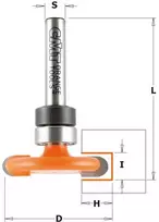 Diskinė griovelių freza CMT 822.024.11B; 6,35/31,75 mm; su guoliu