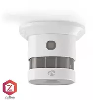 Nedis Išmanusis ZigBee TUYA dūmų jutiklis su sirena 85dB, CR123A, baltas