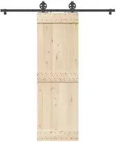 Stumdomų durų įrangos rinkinys, juodos spalvos, 183cm, plienas