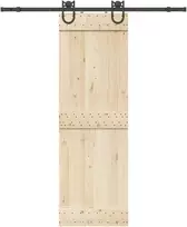 Stumdomų durų įrangos rinkinys, juodos spalvos, 183cm, plienas