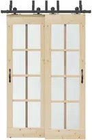 Stumdomų durų įrangos rinkinys, juodos sp., 152,5cm, plienas