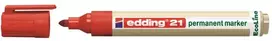 Edding 4-21 002, raudonas, kulkos formos antgalis, raudonas, plastikas, 1,5 mm, 3 mm