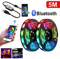 LED RGB USB juosta, 5 metrai
