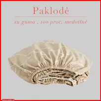 Paklodė su guma 100/140/160/180/200x200+20cm. - 200x200+20cm.