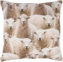 Fotelis Home4You Dekoratyvinė pagalvėlė HOLLY 45x45cm, avių raštas