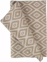 Fotelis Home4You Staltiesė HOLLY OUTDOOR 43x116cm, smėlio spalvos rombo formos
