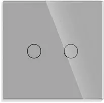 Dvipolis sensorinis jungiklio dangtelis Feelspot, pilkas, 86x86mm