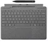 Microsoft „Surface Pro Signature“ klaviatūra su plonu rašikliu 2 Microsoft Dangtelis, jungtis „Platyna“