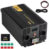 24V į 230V grynos sinusinės bangos galios keitiklis, 3000W DC-AC keitiklis, jautriai elektronikai