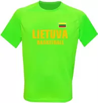 KS Sportiniai Marškinėliai Lietuva Basketball (Neon Žalias), Dydis: XXL