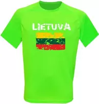 KS Sportiniai Marškinėliai Lietuva (Neon Žalias), Dydis: S