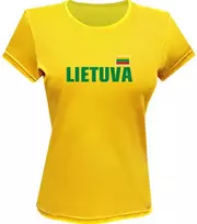 KS Moteriški Marškinėliai Lietuva Su Vyčiu Ant Nugaros, Dydis: M