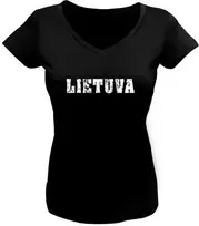 KS Lietuva Moteriški Marškinėliai (vėliavėlė ant nugaros), Dydis: L