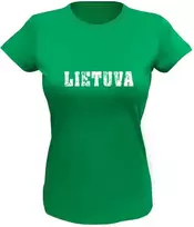 KS Lietuva Moteriški Marškinėliai (vėliavėlė ant nugaros), Dydis: S